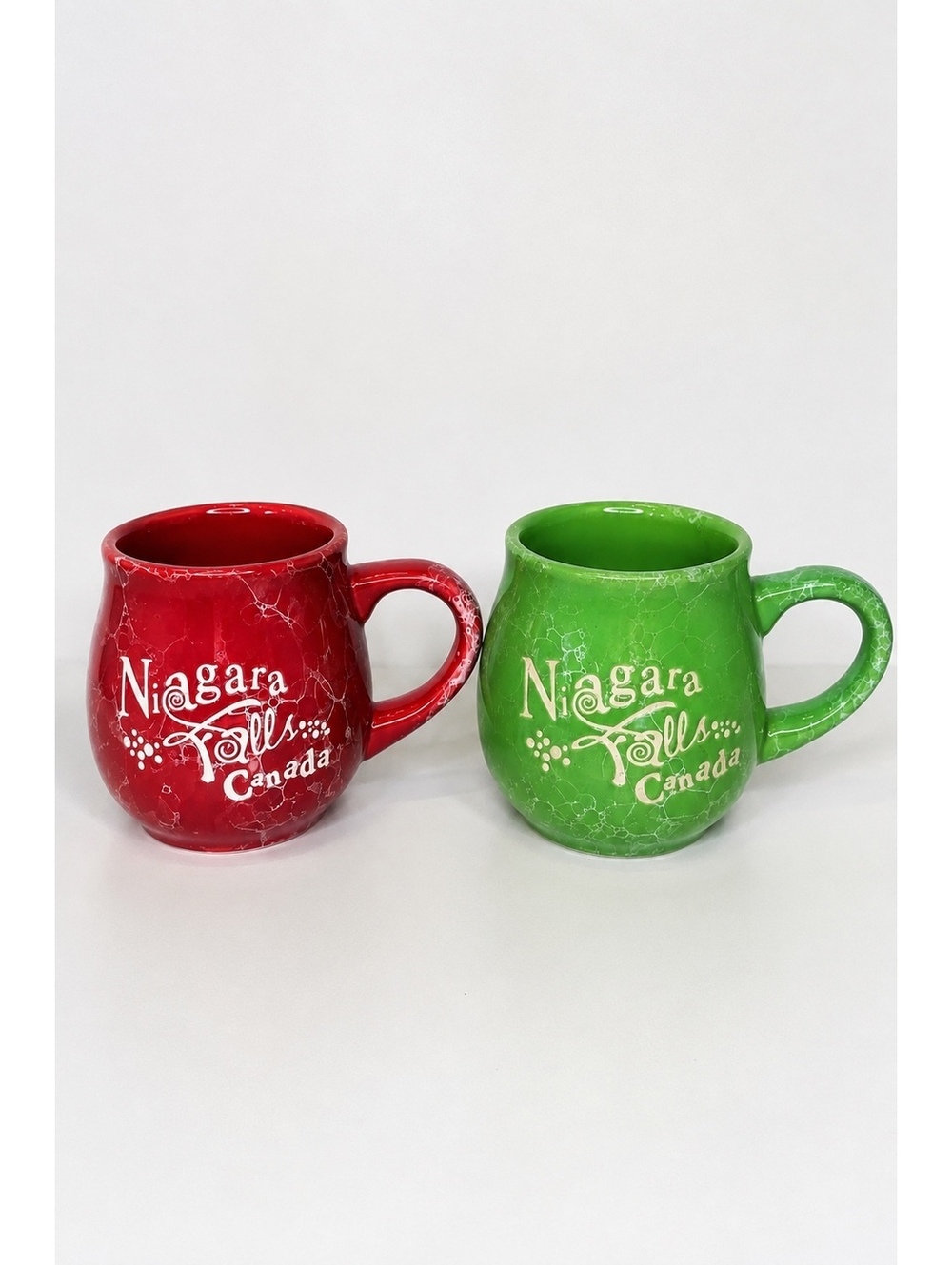 Niagara Falls Canada Red and Green Ceramic Mugs